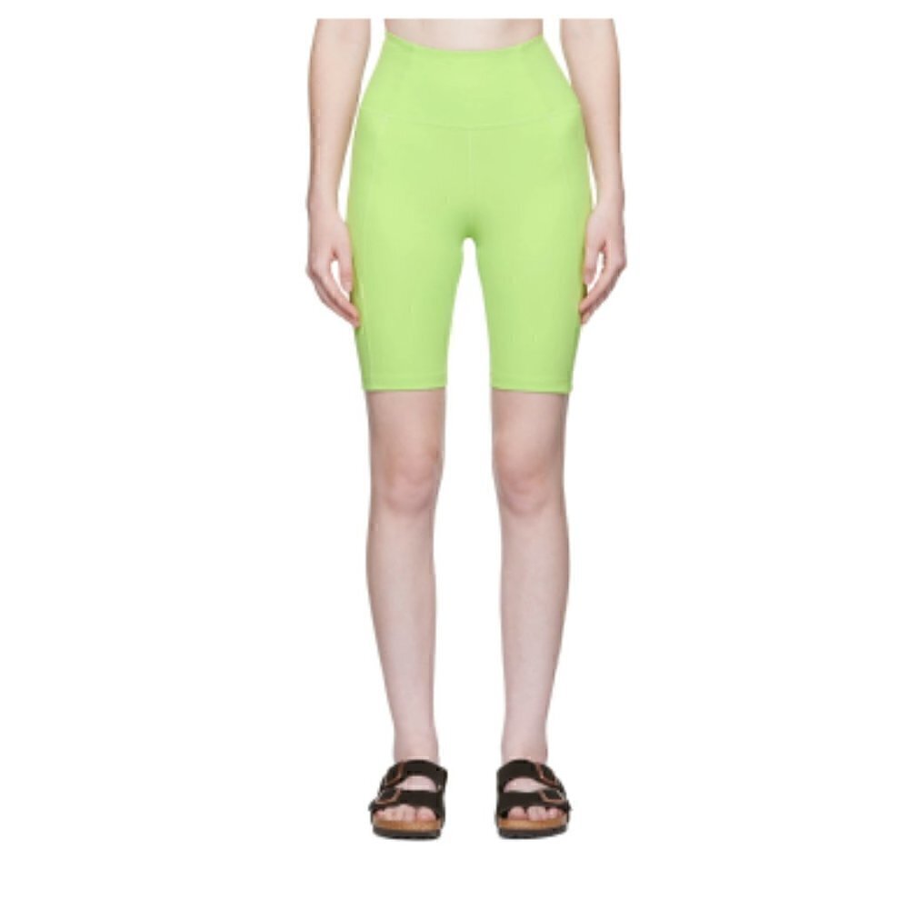Girlfriend Collective Neon Green Bike Shorts - XS, BRAND NEW!